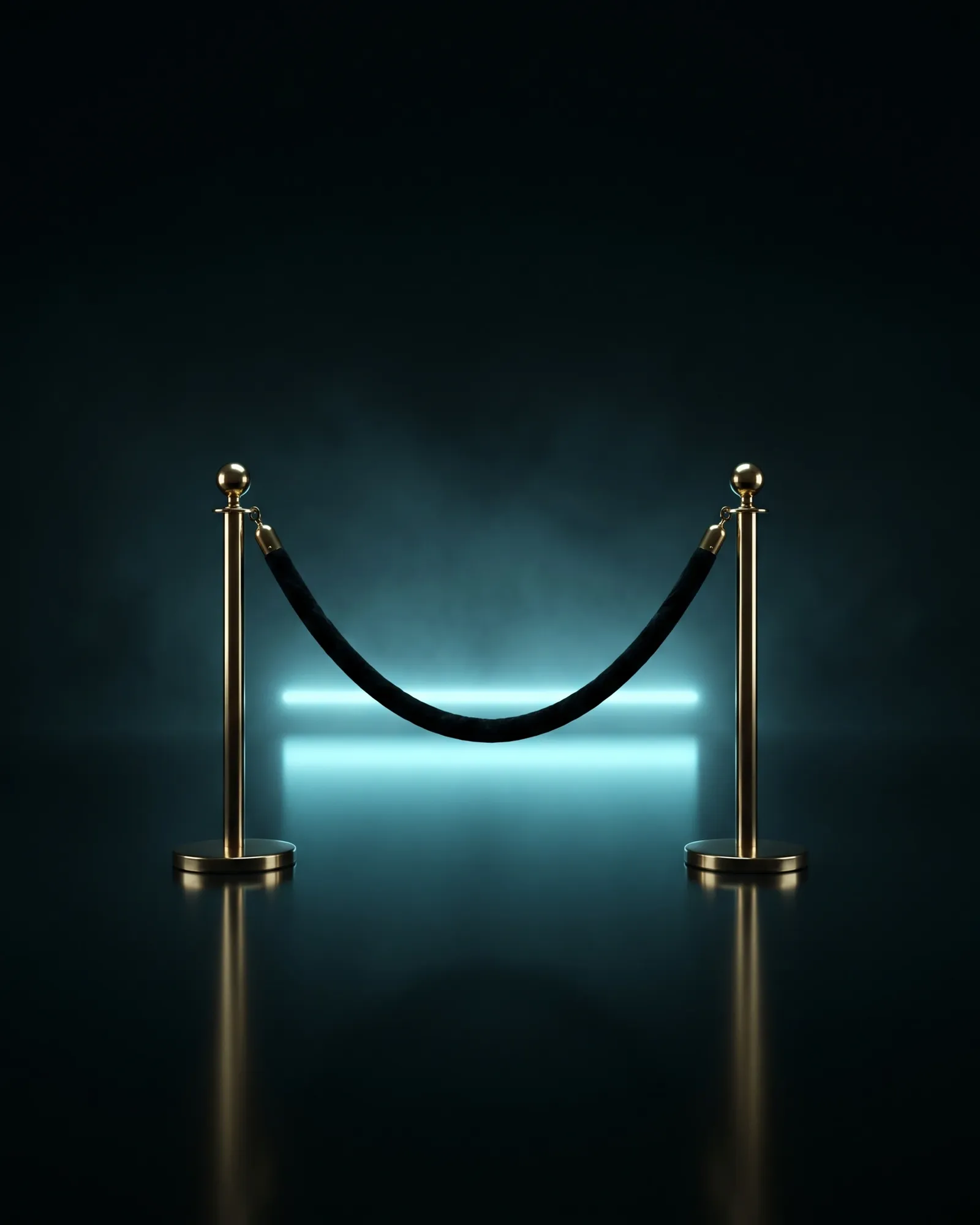 Illustration d'un cordon d'entrée sous une lumière bleue